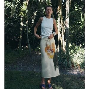 ZARA NWT Printed Midi Skirt ZW Collection